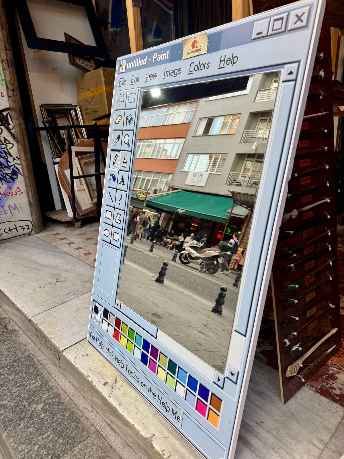 The "Untitled - Paint" Retro Windows Mirror  120cm 100cm