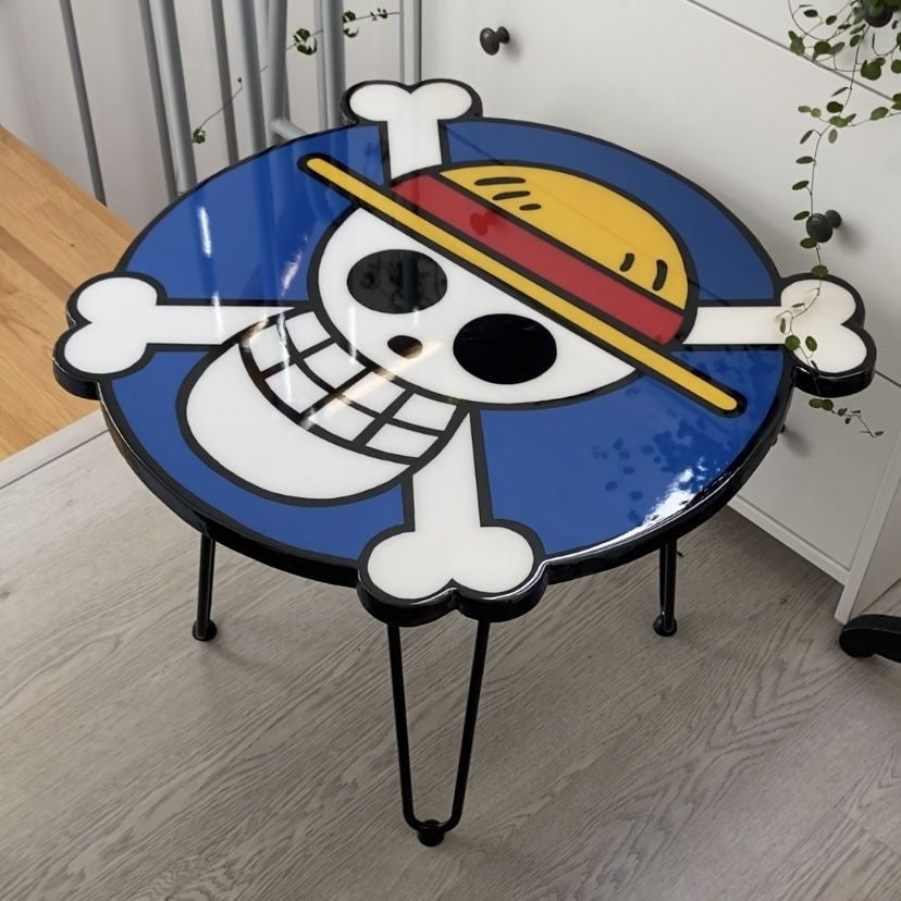 [e.g., One Piece "Luffy" Skull] Handcrafted Accent Table