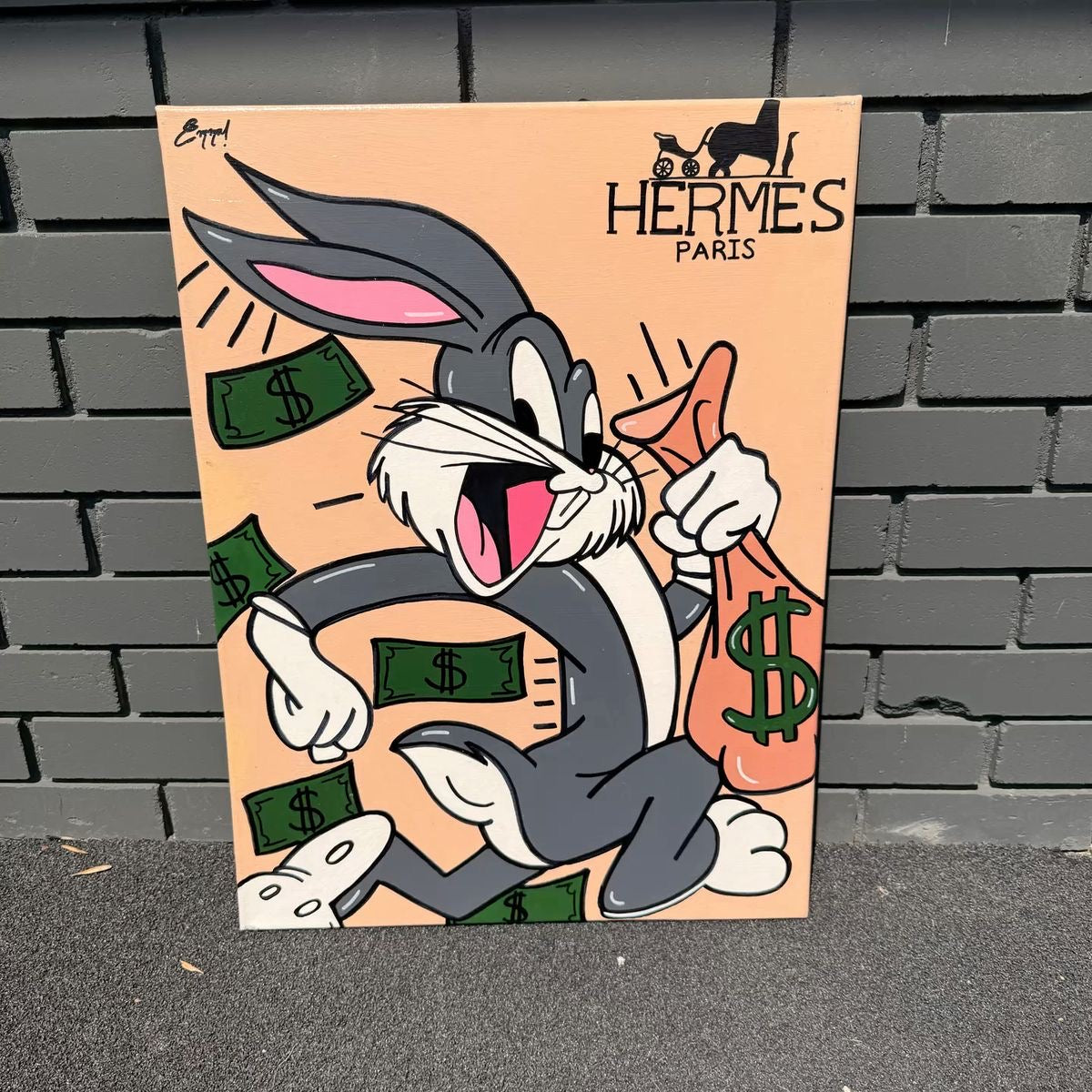 Bugs Bunny "Money Moves" Luxury Canvas Art – Streetwear Inspired Decor