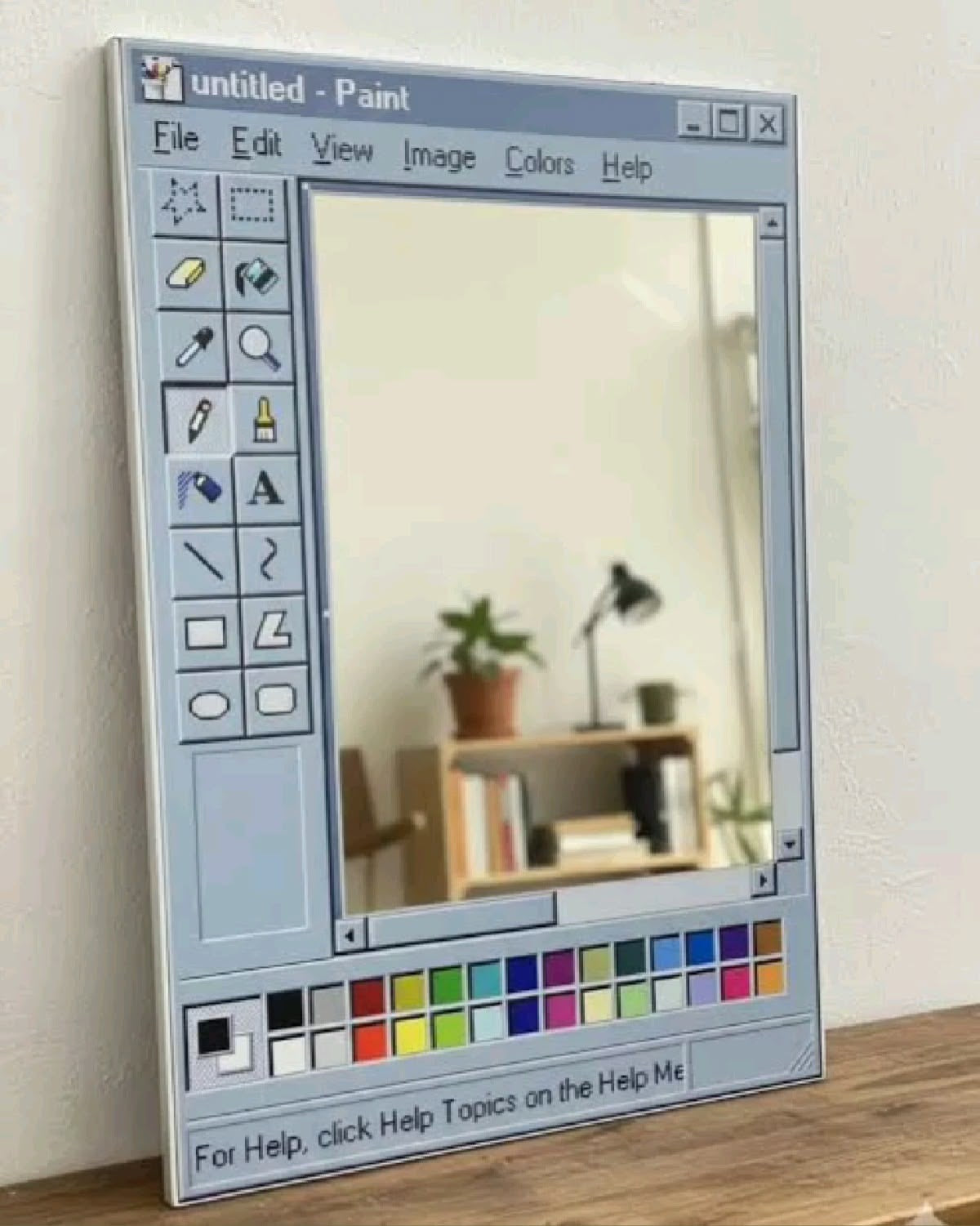 The "Untitled - Paint" Retro Windows Mirror  120cm 100cm