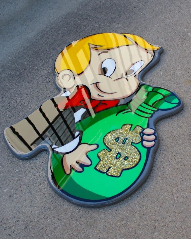 Richie Rich "Money Bag" Luxury Wall Art – Premium Glossy Finish